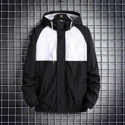 Fashionable Hooded Solid Color Coat Casual Jacket - Blue Force Sports