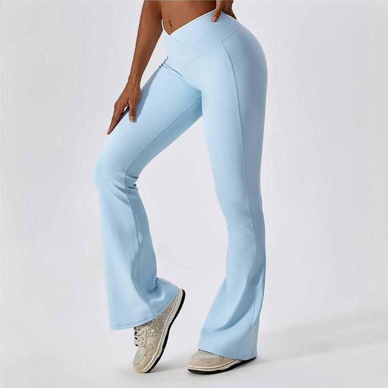 Yoga-Leggings mit hoher Taille und überkreuzter Taille – Performance-Strumpfhose für mehrere Jahreszeiten
