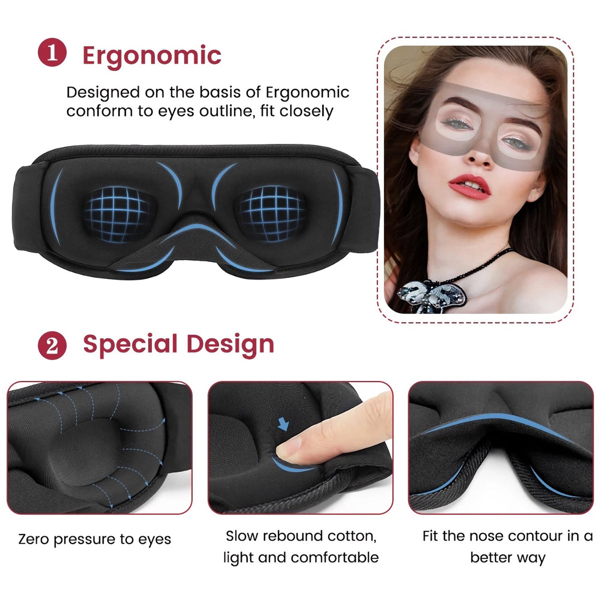 3D Schlafmaske