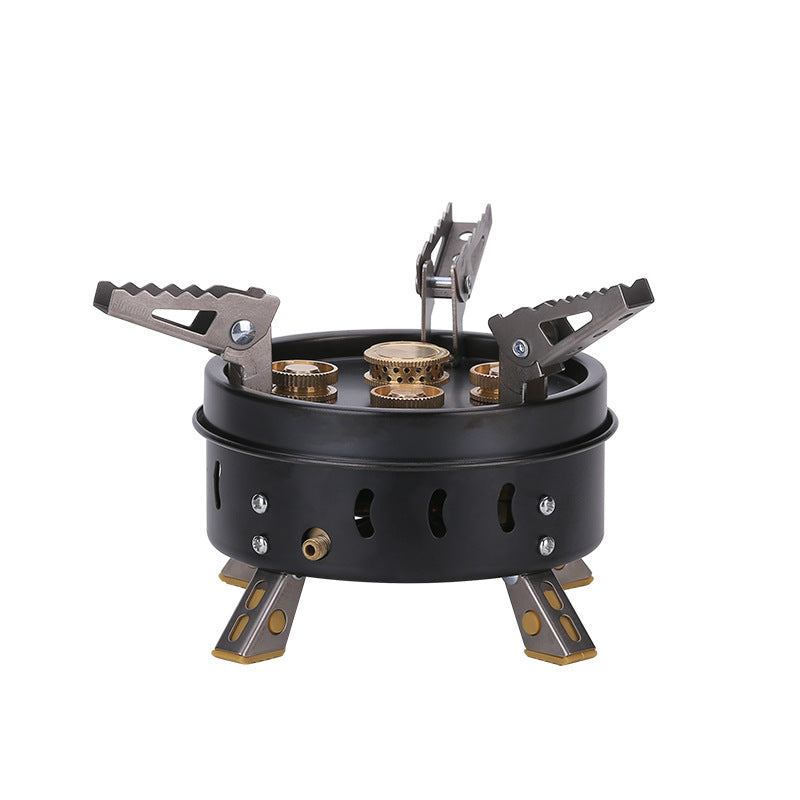 Portable Windproof Camping Cookout Gas Stove Holder Set - Blue Force Sports