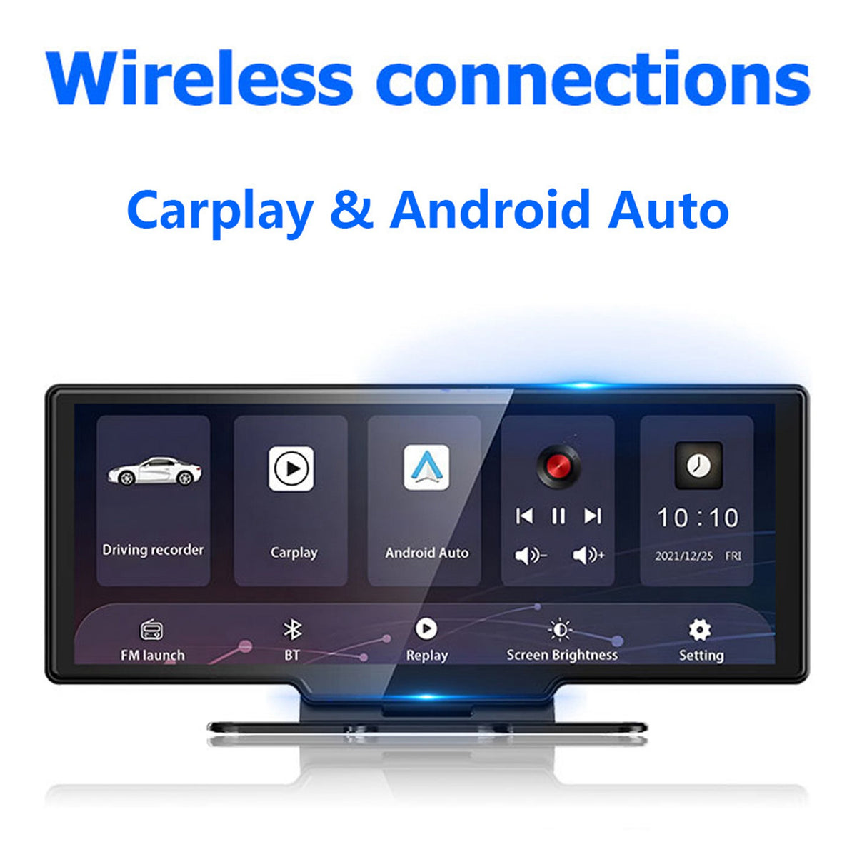 10.26-Inch Touchscreen Dash Cam with Rear Camera