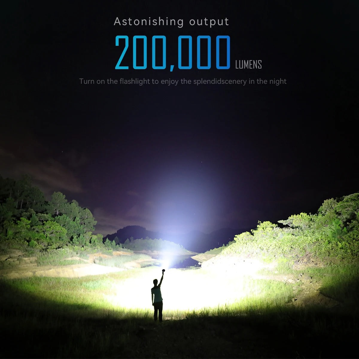 200.000 Lumen Hochleistungs-Suchscheinwerfer