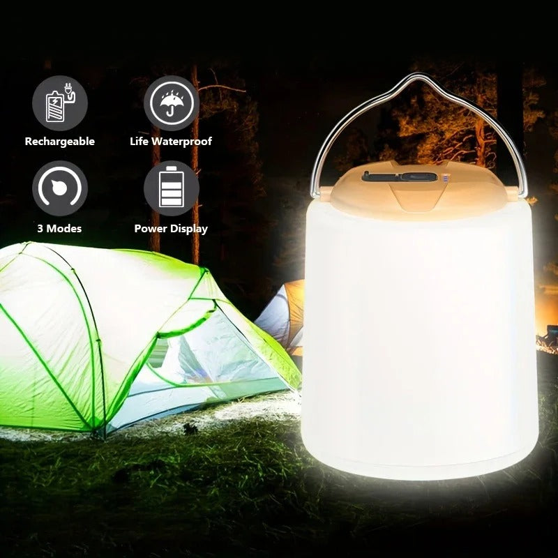 Wiederaufladbare LED-Campinglaterne mit Haken