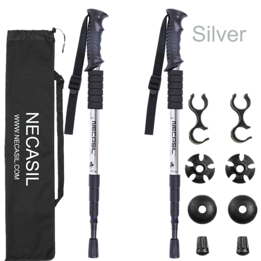 Newcastle Four-section Trekking Straight Trekking Poles - Blue Force Sports