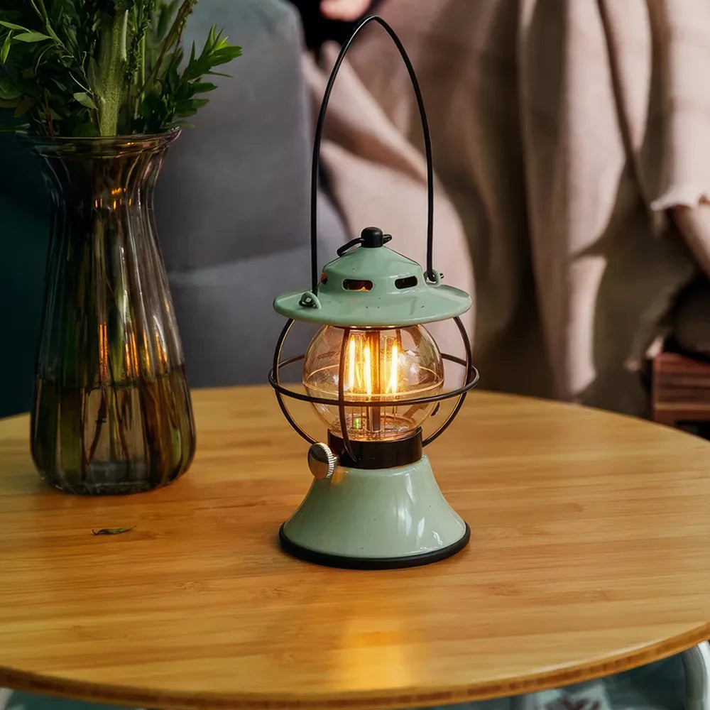 Linterna de camping retro LED recargable