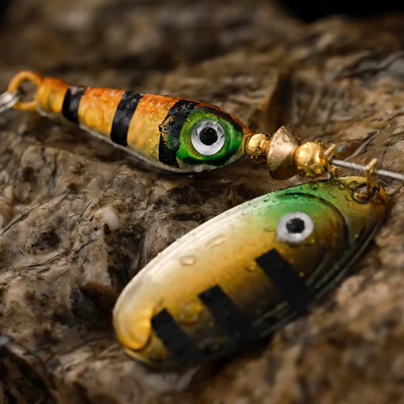 Señuelo de pesca giratorio de metal