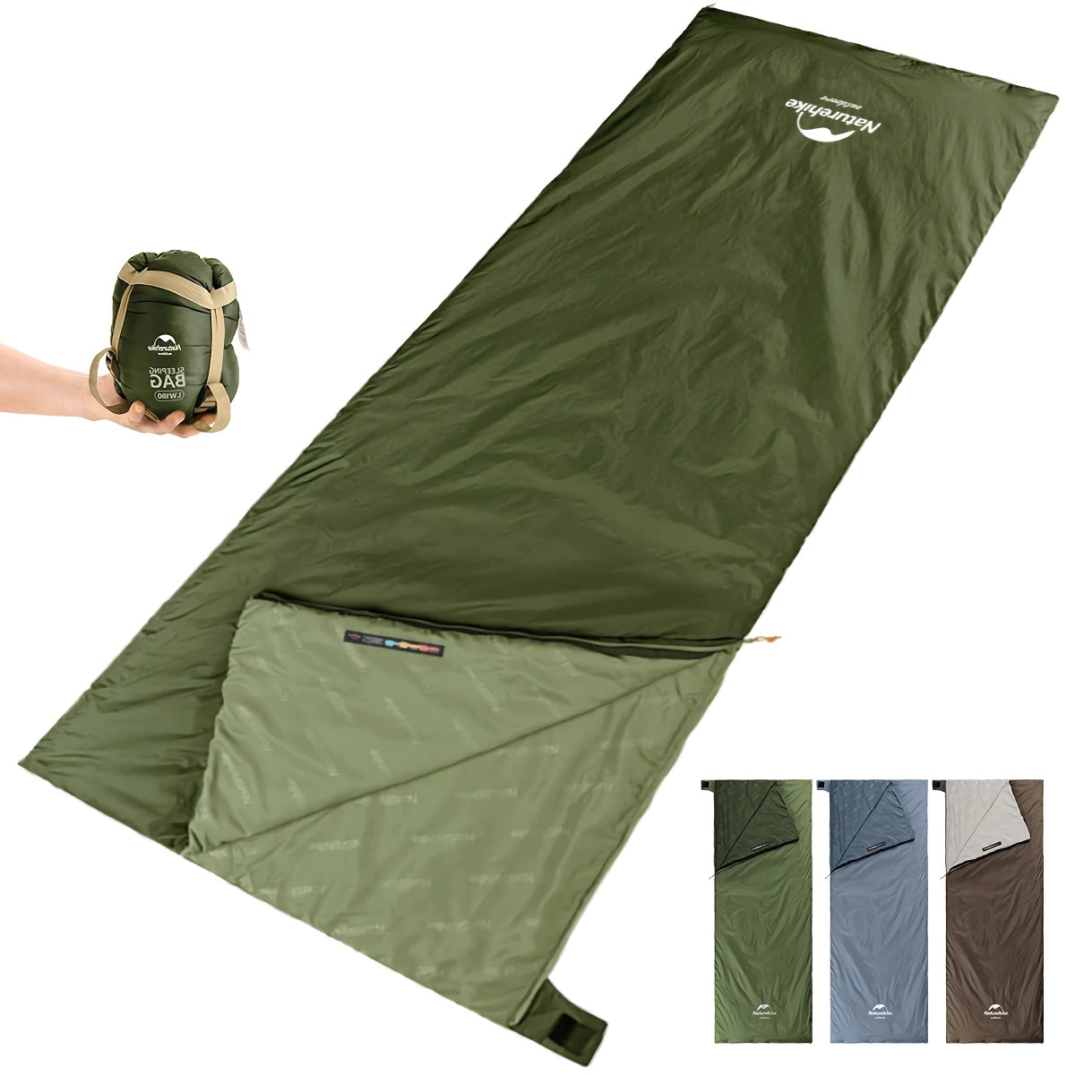 Lightweight Envelope Sleeping Bag for Mild-Weather Camping