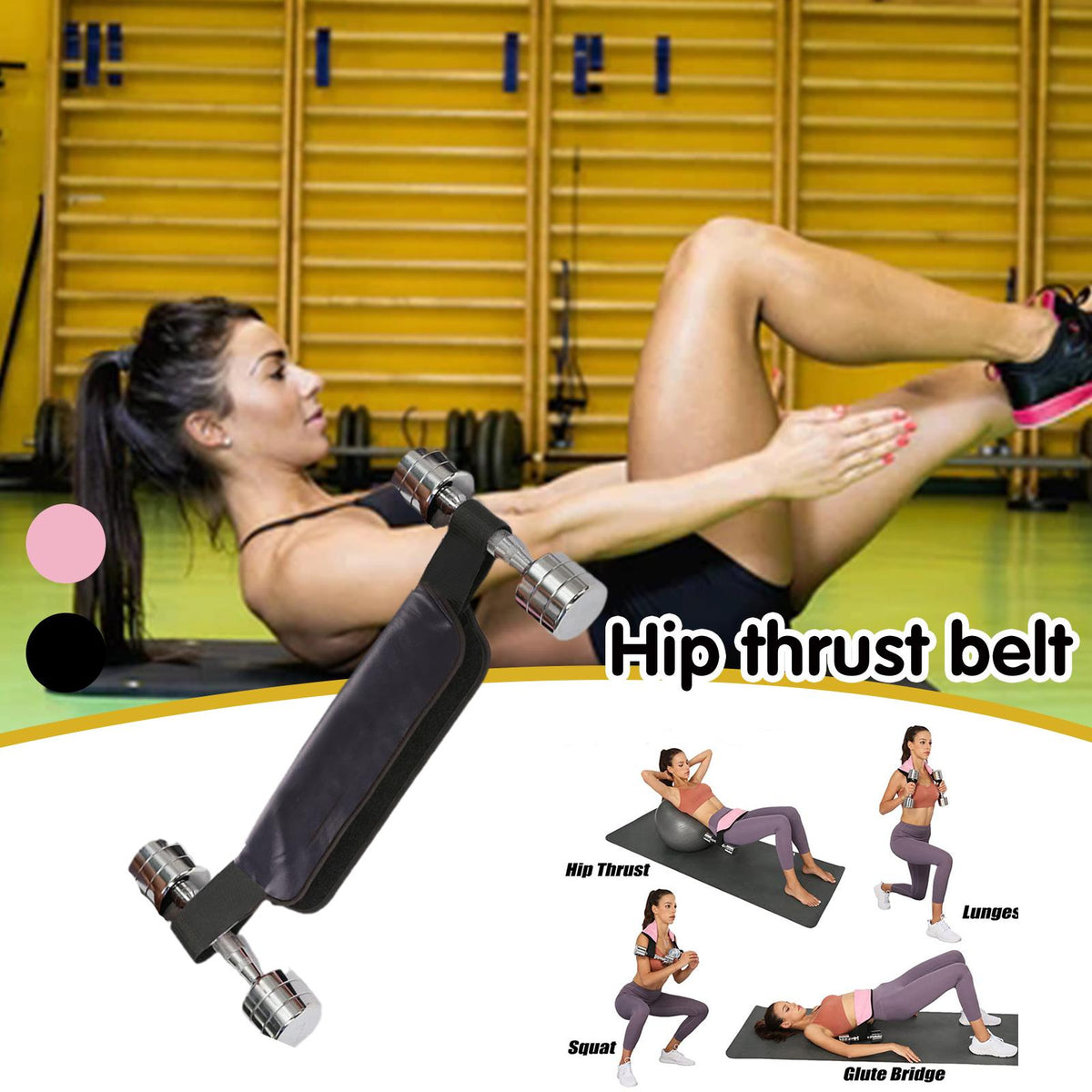 Glute Thrust Belt Exercise Reverse Squat - Blue Force Sports