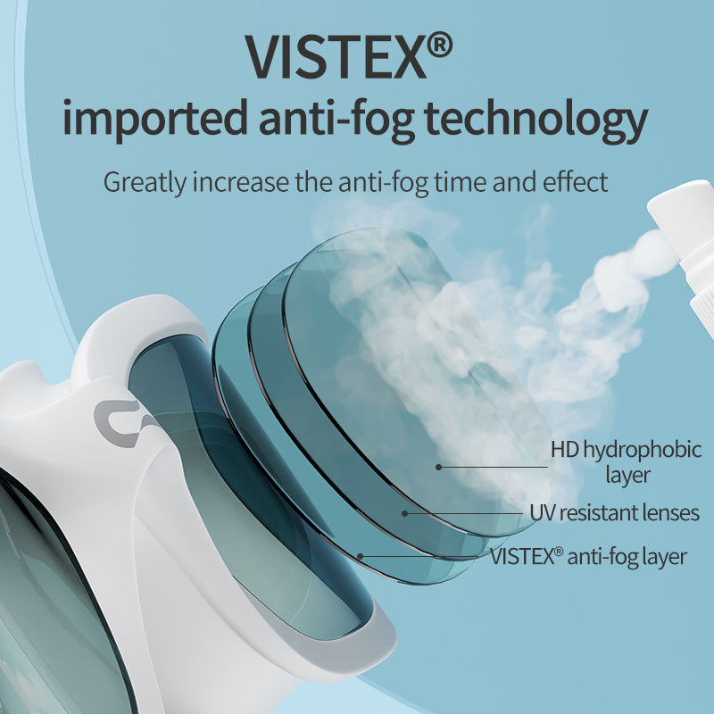 Professionelle verspiegelte Schwimmbrille mit Antibeschlag-Effekt, UV-Schutz und verstellbarem Silikonband