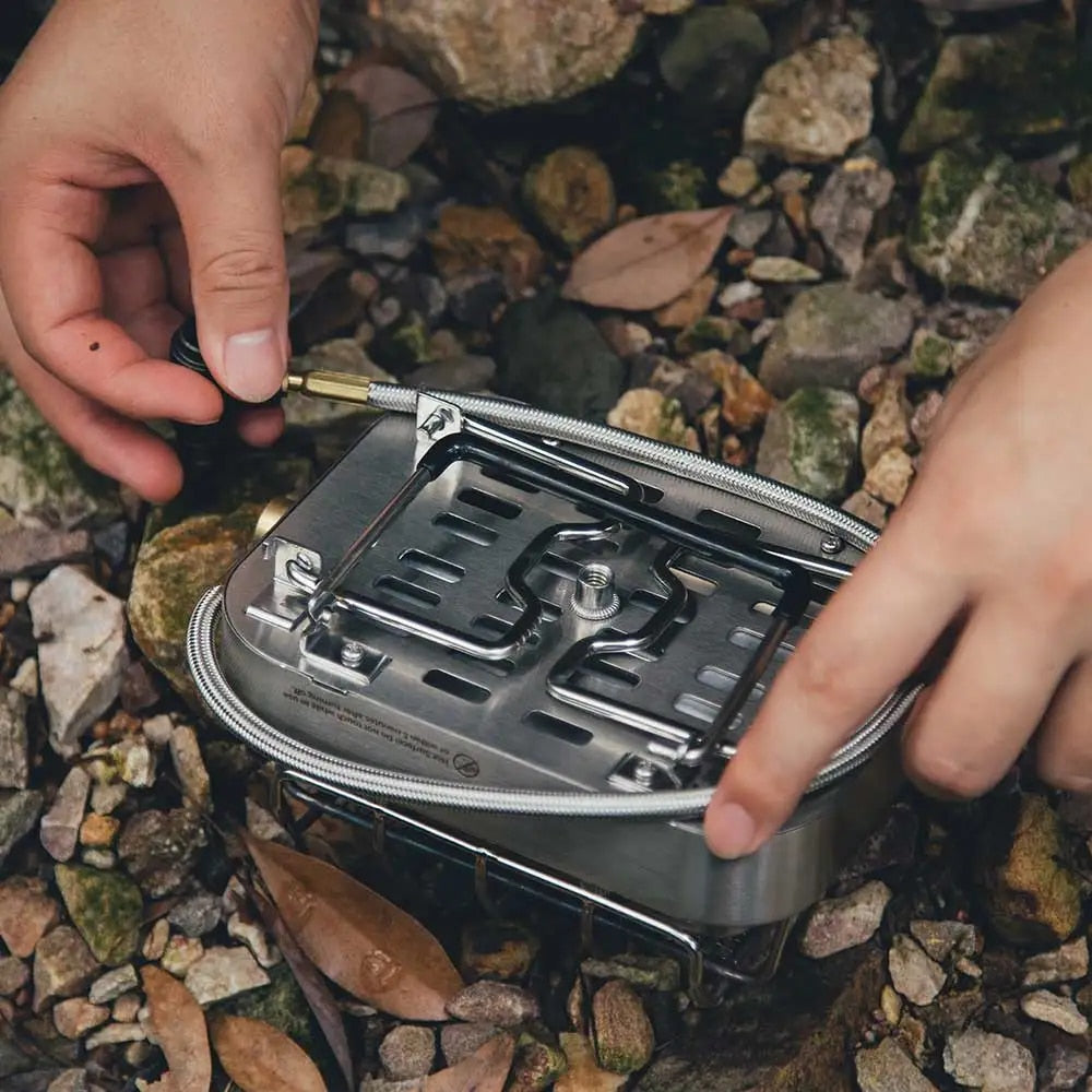 Tragbarer Camping-Gasbrenner mit Infrarotstrahlung