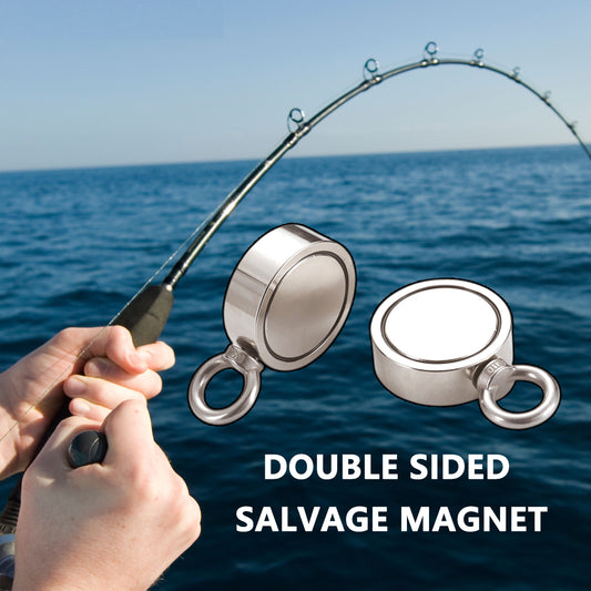 Double Side Fishing Magnet High Intensity Magnetic Fishing Magnet High Intensity Magnetic Stone Round Magnet - Blue Force Sports
