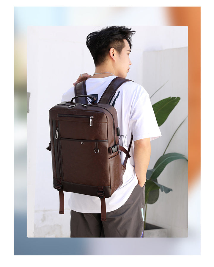 Summer New Trend Backpack Men's Business Travel Backpack Fashion Computer Bag - Blue Force Sports