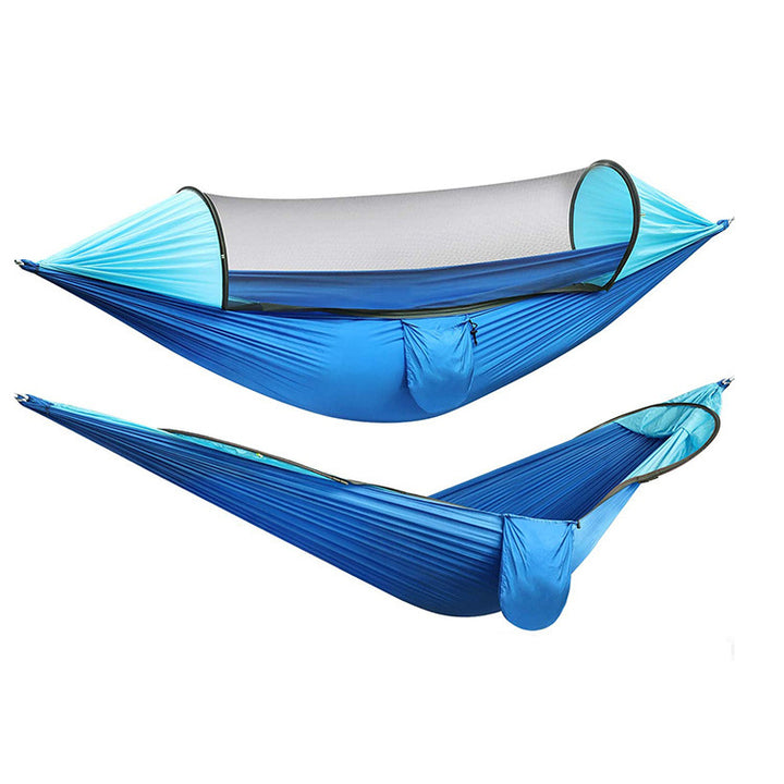 Camping Outdoor Automatic Speed Open Hammock Mosquito Net - Blue Force Sports