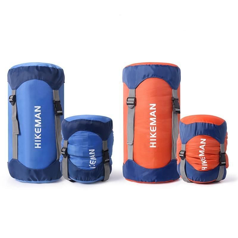 Saco de dormir de algodón ultraligero, impermeable y con compartimento de compresión