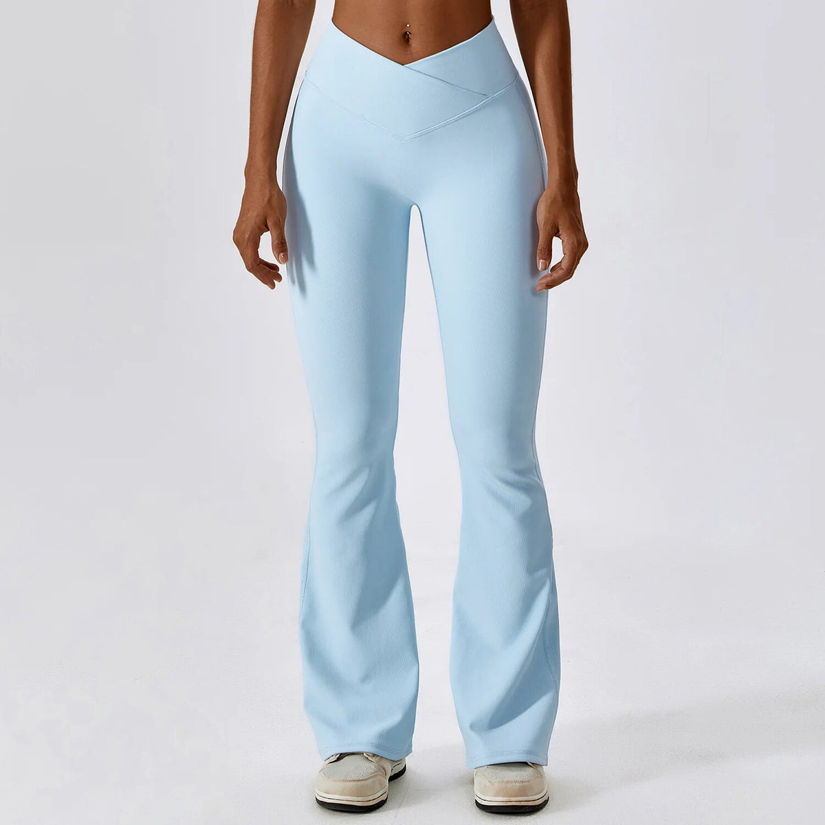 Yoga-Leggings mit hoher Taille und überkreuzter Taille – Performance-Strumpfhose für mehrere Jahreszeiten