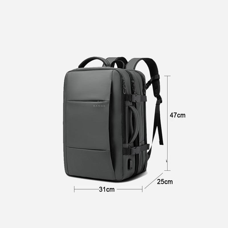 Erweiterbarer USB-Reiserucksack für Männer