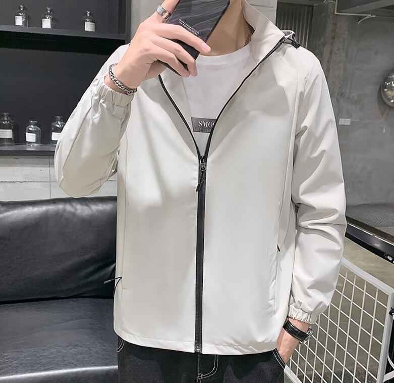 Fashionable Hooded Solid Color Coat Casual Jacket - Blue Force Sports