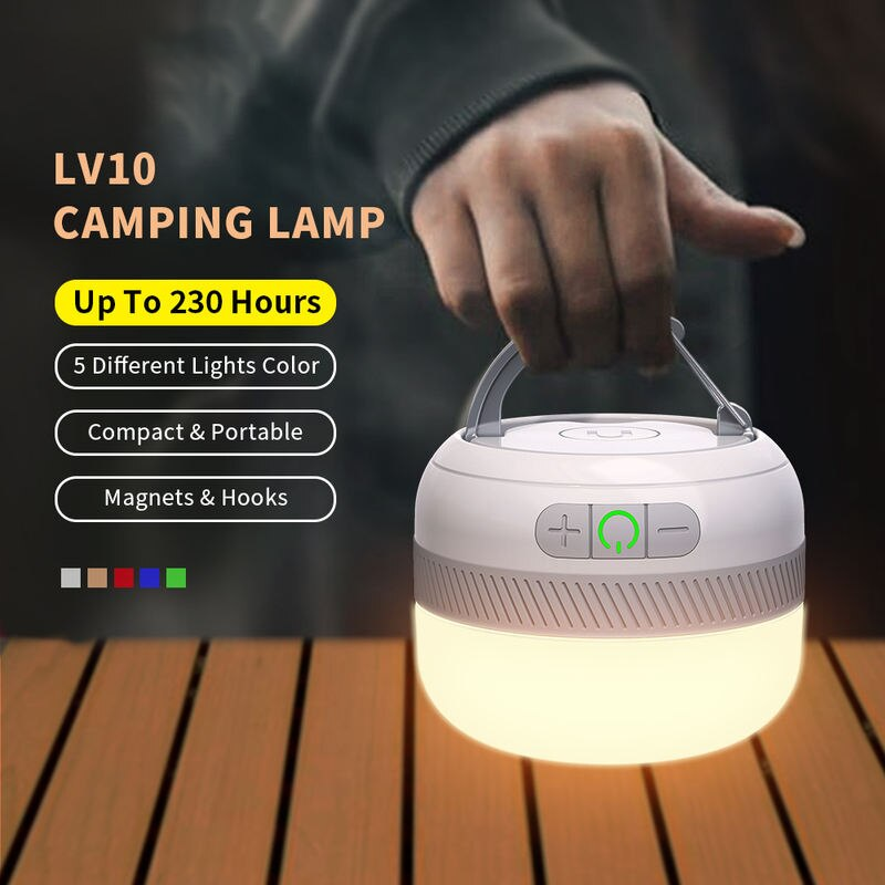 Wiederaufladbare mehrfarbige LED-Campinglaterne mit Powerbank und Notlicht