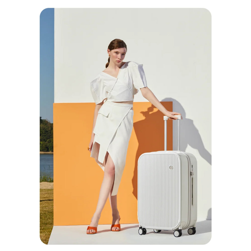 Hartschalen-Trolley mit Getränkehalter und Handyhalter – Reisen Sie leicht und clever