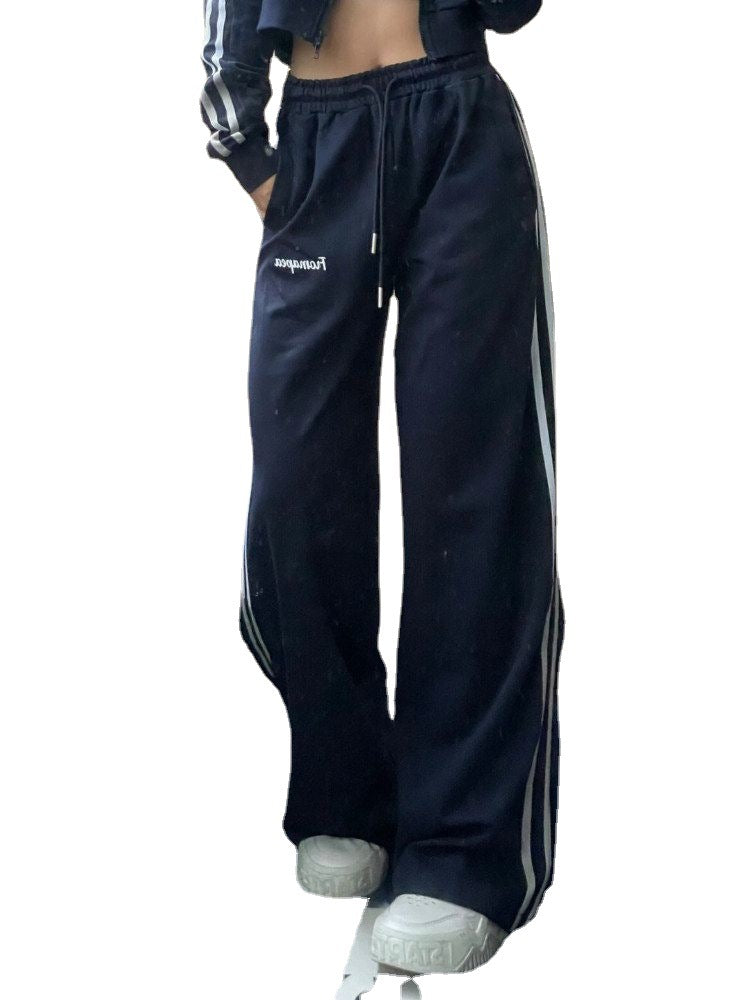 Vintage Striped Hip-hop Casual Pants - Blue Force Sports