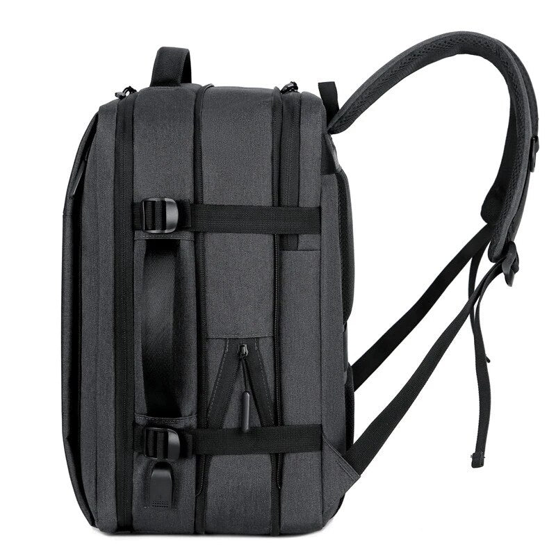 Klassischer erweiterbarer Reiserucksack mit USB-Ladeanschluss