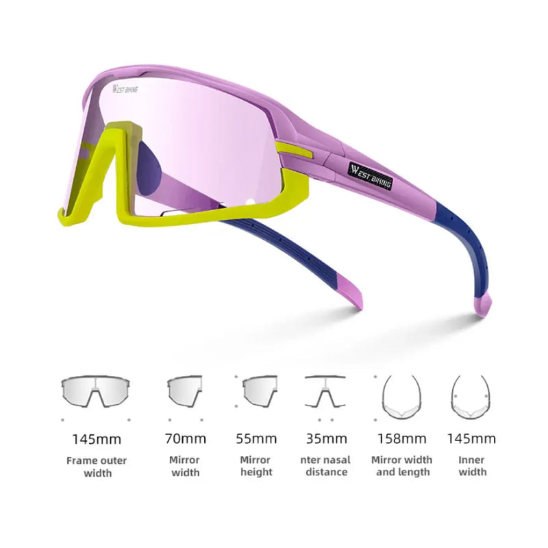 Photochrome Fahrradsonnenbrille