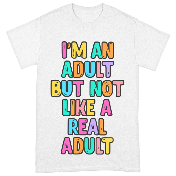 I'm an Adult Heavy Cotton T-Shirt - Colorful Tee Shirt - Printed T-Shirt - Blue Force Sports