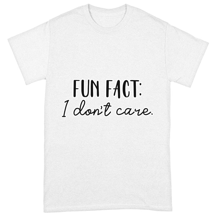 Fun Fact I Don't Care Heavy Cotton T-Shirt - Cool Tee Shirt - Trendy T-Shirt - Blue Force Sports