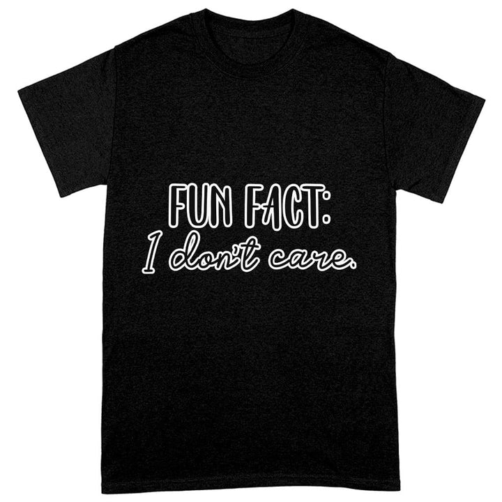Fun Fact I Don't Care Heavy Cotton T-Shirt - Cool Tee Shirt - Trendy T-Shirt - Blue Force Sports