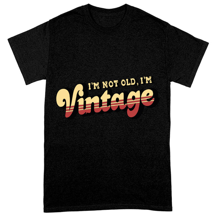 I'm Not Old I'm Vintage Heavy Cotton T-Shirt - Graphic Tee Shirt - Cool Trendy T-Shirt - Blue Force Sports