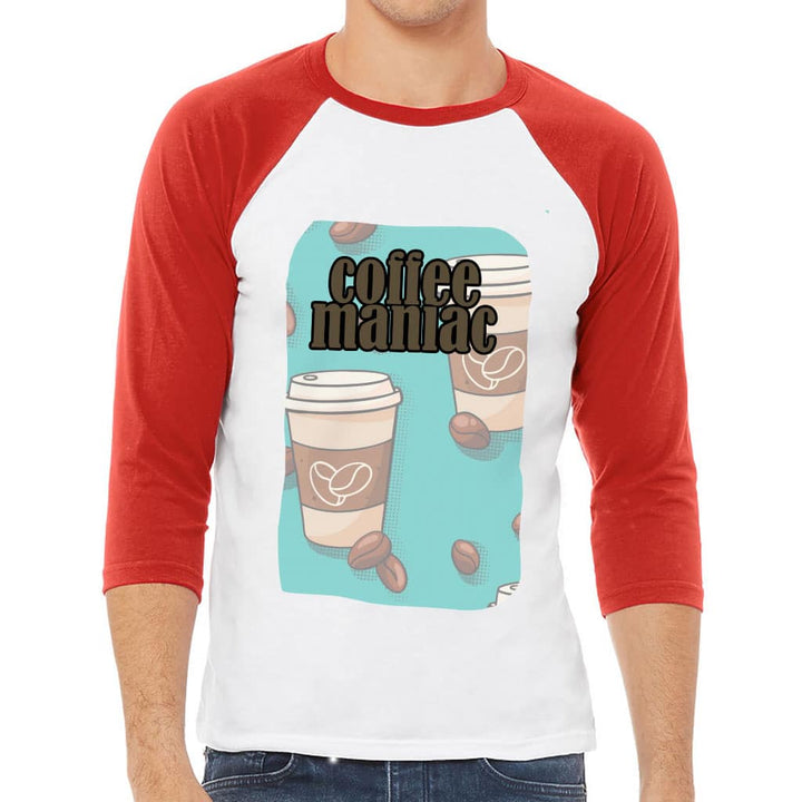 Coffee Lover Baseball T-Shirt - Graphic T-Shirt - Best Design Baseball Tee - Blue Force Sports