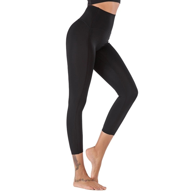 Women's Anti-Sweat Leggings with High Waist - Blue Force Sports