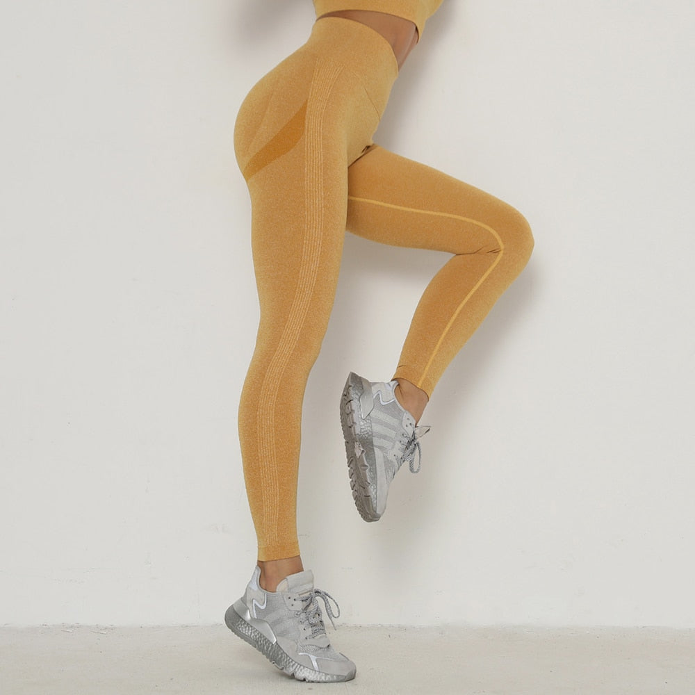 Women's Seamless Push Up Leggings - Blue Force Sports