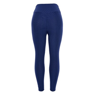 Women's Black Leggings with Push Up - Blue Force Sports