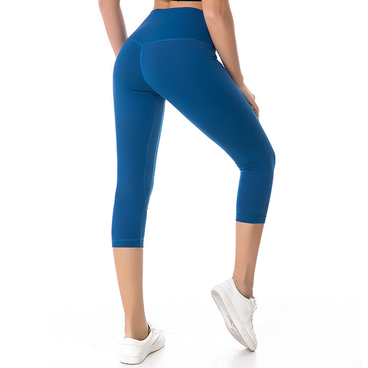 Stretchable Skinny Women's Yoga Capris - Blue Force Sports