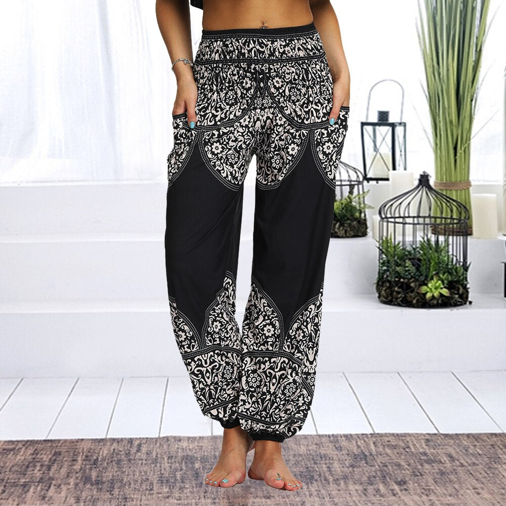 Women's Loose Yoga Pants - Blue Force Sports
