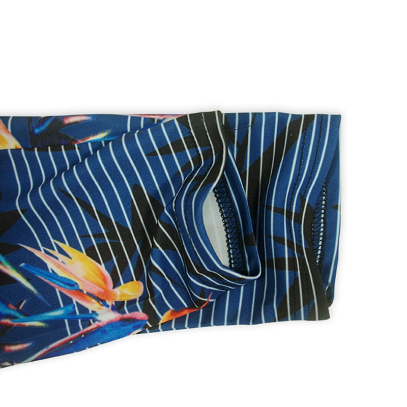 Women's Leaf Patterned Sport Leggings - Blue Force Sports