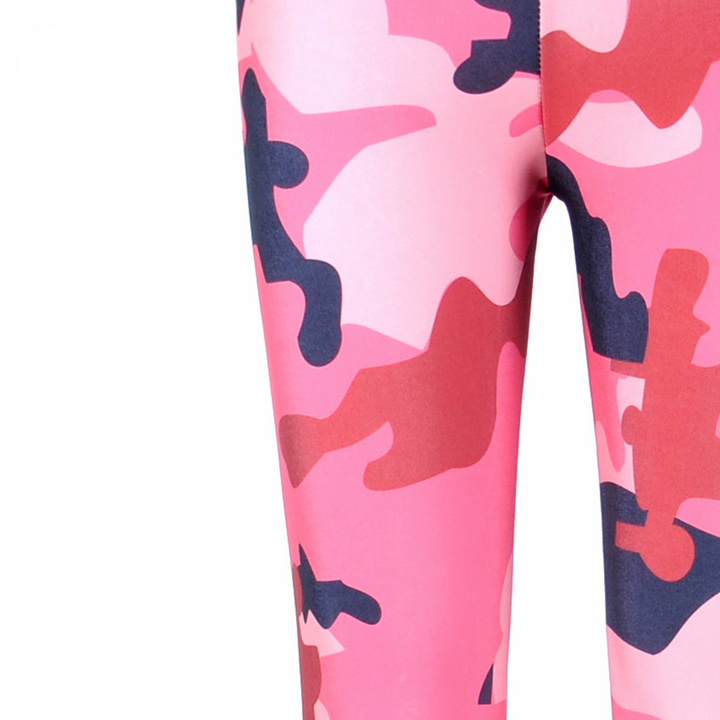Women's Pink Camo Fitness Leggings - Blue Force Sports