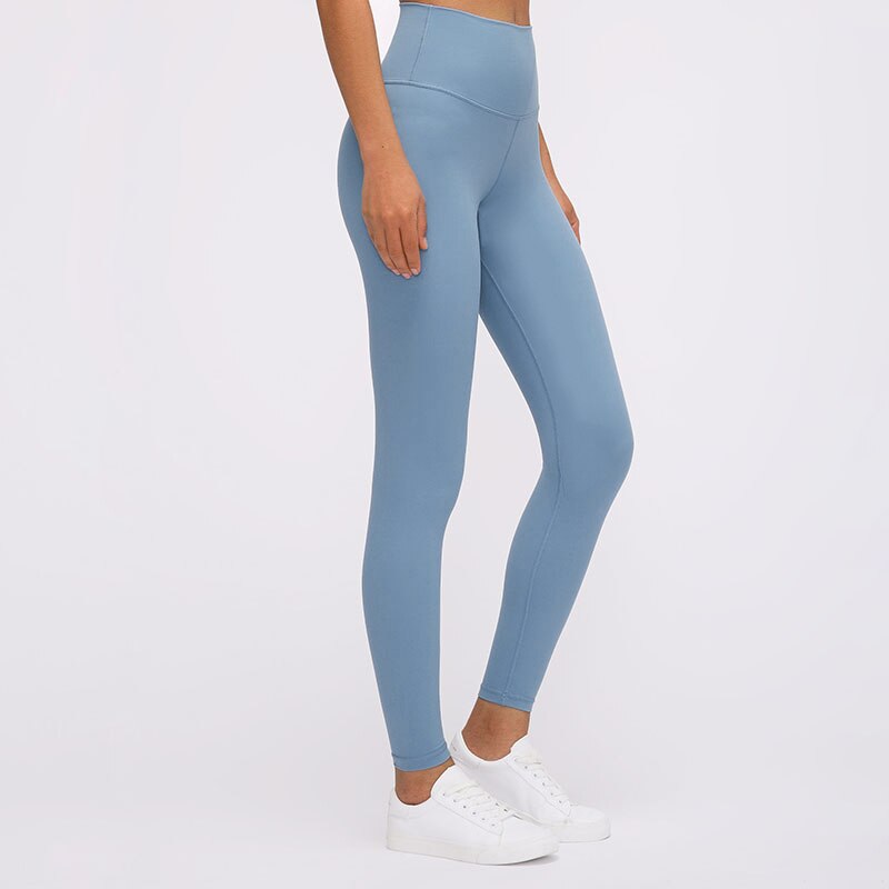 Women's High Waist Seam Leggings - Blue Force Sports