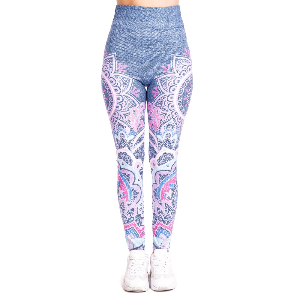 Women's Blue Tones Yoga Leggings - Blue Force Sports