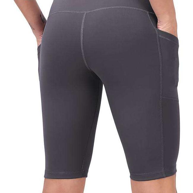 Solid Color Leggings with Pocket for Women - Blue Force Sports