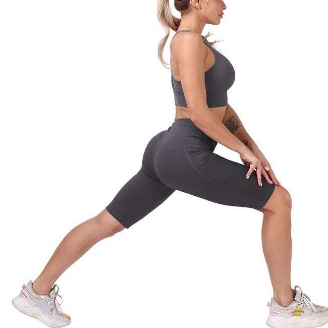 Solid Color Leggings with Pocket for Women - Blue Force Sports