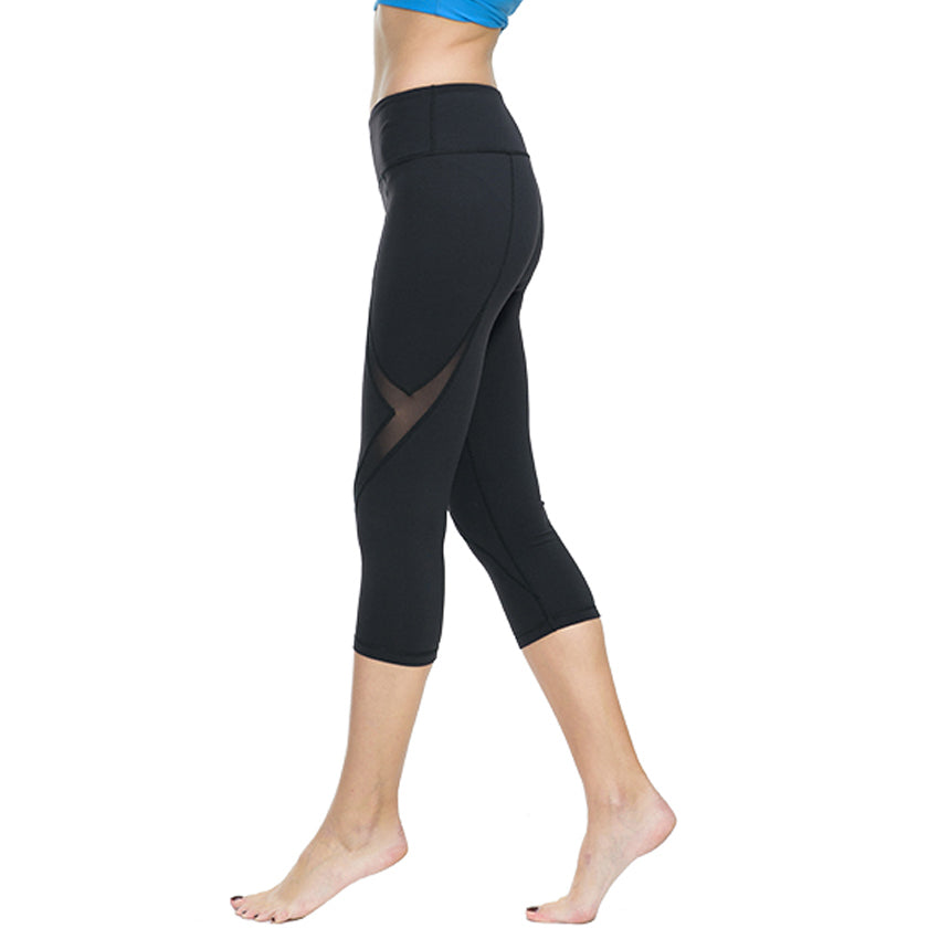 Workout Women's Cropped Leggings - Blue Force Sports