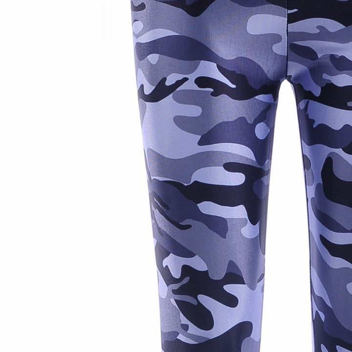 Women's Camouflage Running Leggings - Blue Force Sports