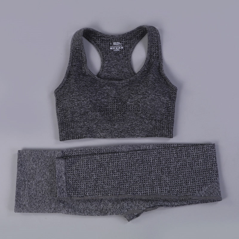 Women's Sport Bra and High Waist Leggings Set - Blue Force Sports