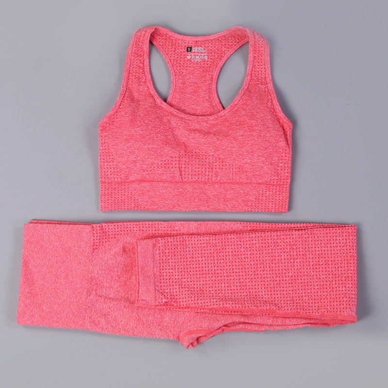 Women's Sport Bra and High Waist Leggings Set - Blue Force Sports
