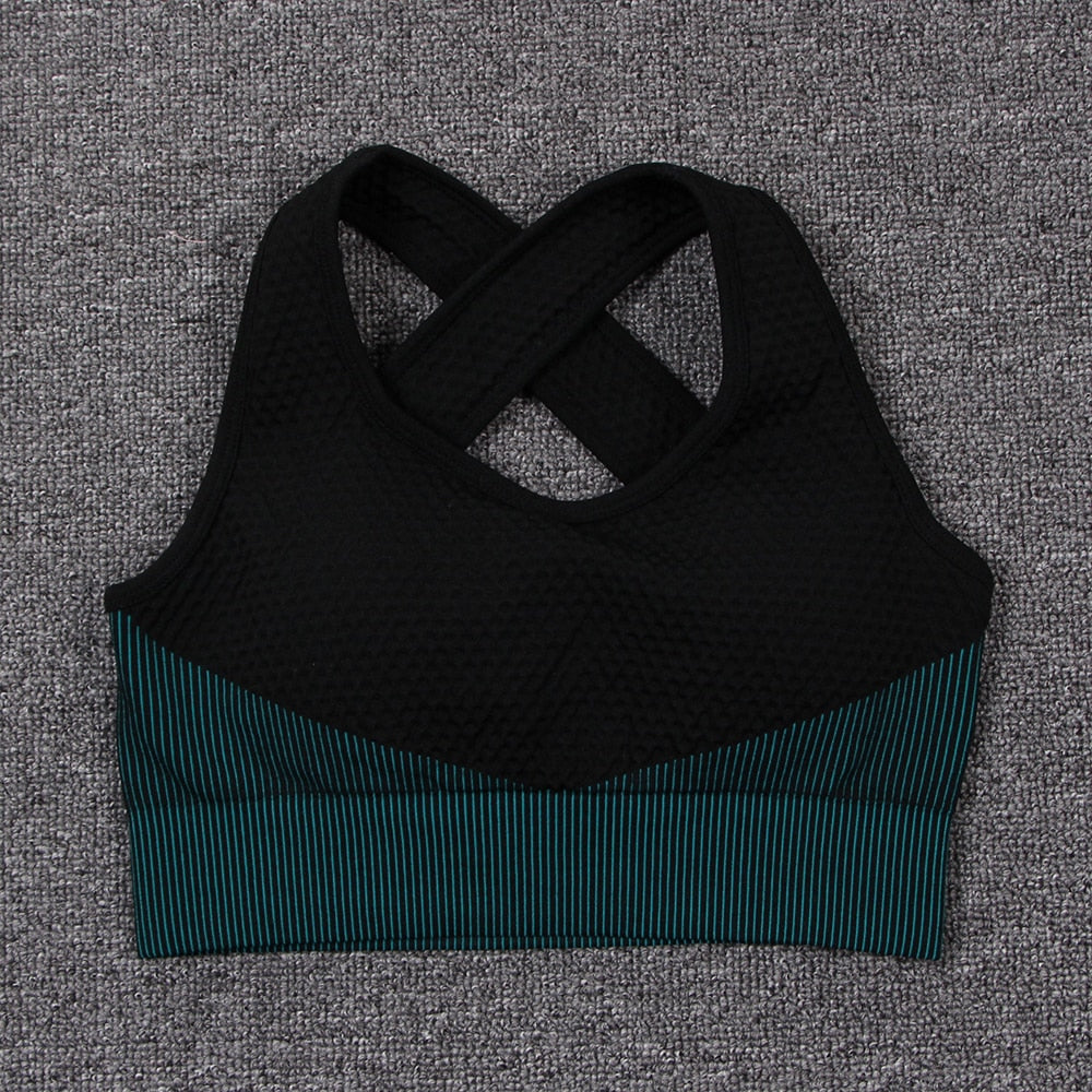 Women's Breathable Sports Crop Top and Leggings Set - Blue Force Sports