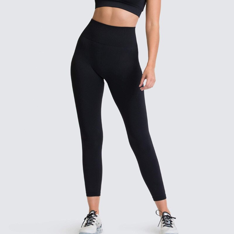 Women's Solid Color High Waist Gym Leggings - Blue Force Sports