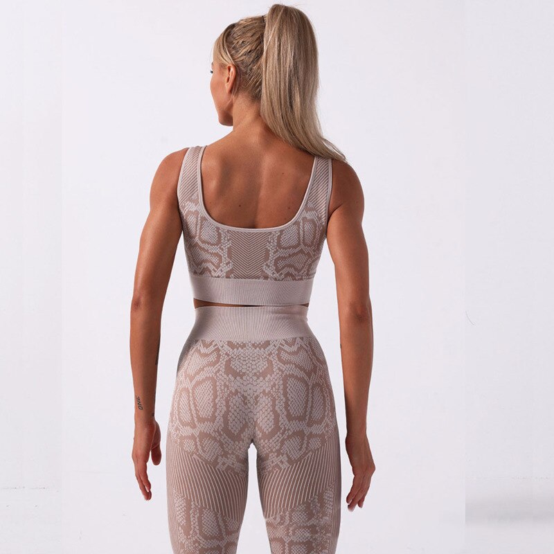 Women's Snake Skin Pattern Fitness Leggings - Blue Force Sports