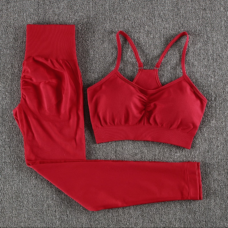 High Waist Leggings and Bra Set - Blue Force Sports